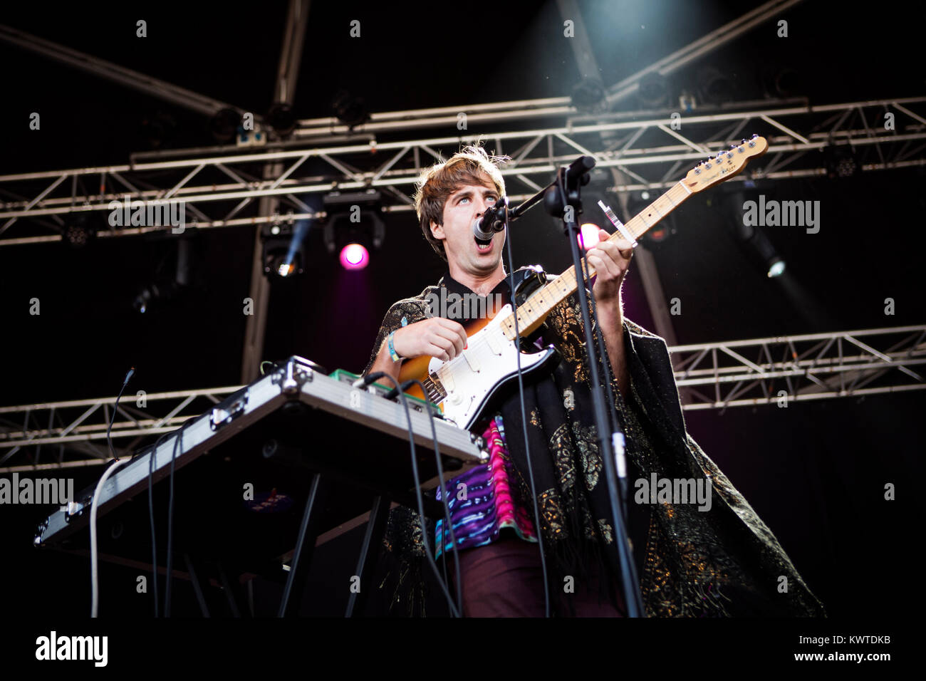 Lo spagnolo psichedelico pop band Ocellot esegue un concerto dal vivo presso il festival della musica spagnola suono Primavera 2015 a Barcellona. Spagna, 29/05 2015. Foto Stock