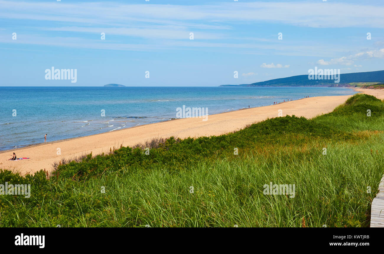 Spiaggia di Inverness, Inverness County, Cape Breton Island, Nova Scoatia, Canada. Costa Occidentale di Cape Breton Island sul golfo di St Lawrence Foto Stock