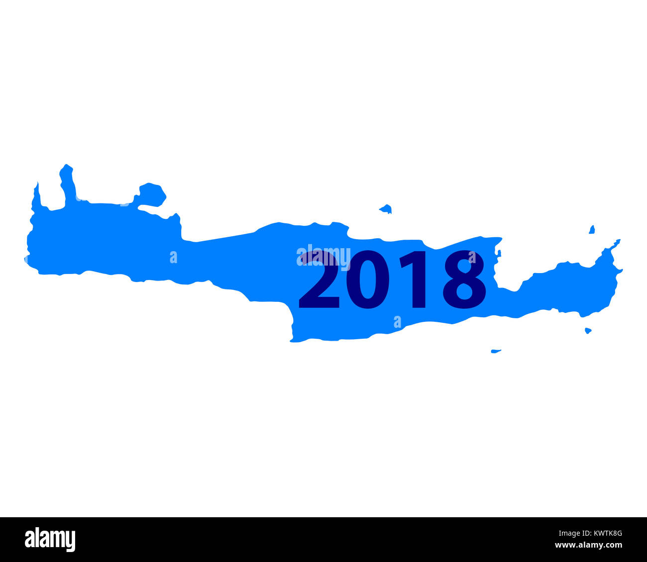 Mappa di Creta 2018 Foto Stock