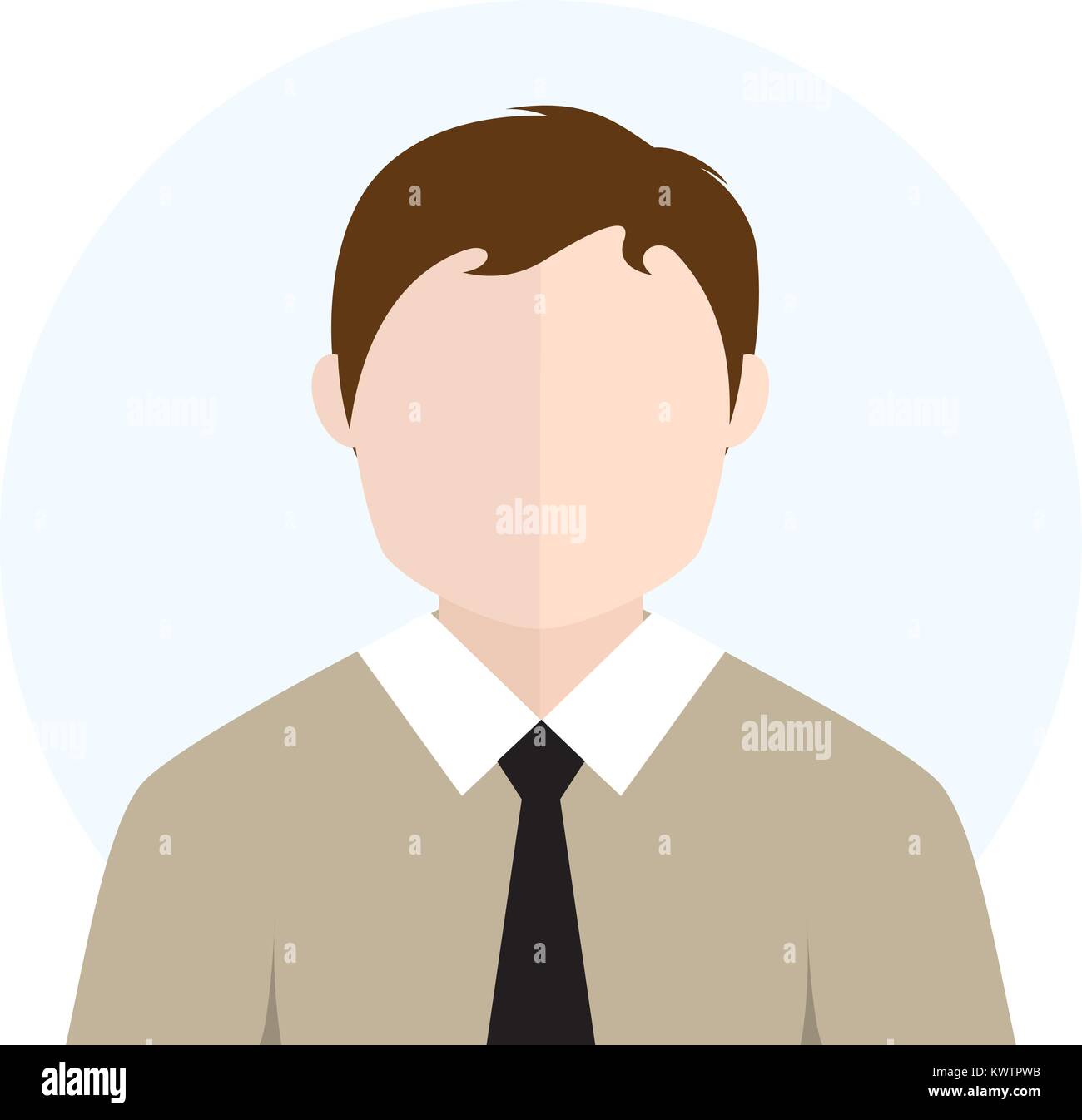 Piatto carattere stile icona Avatar Illustrazione Vettoriale