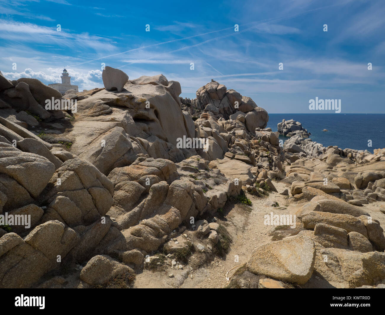 Le formazioni rocciose a Capo Testa, Sardegna Foto Stock