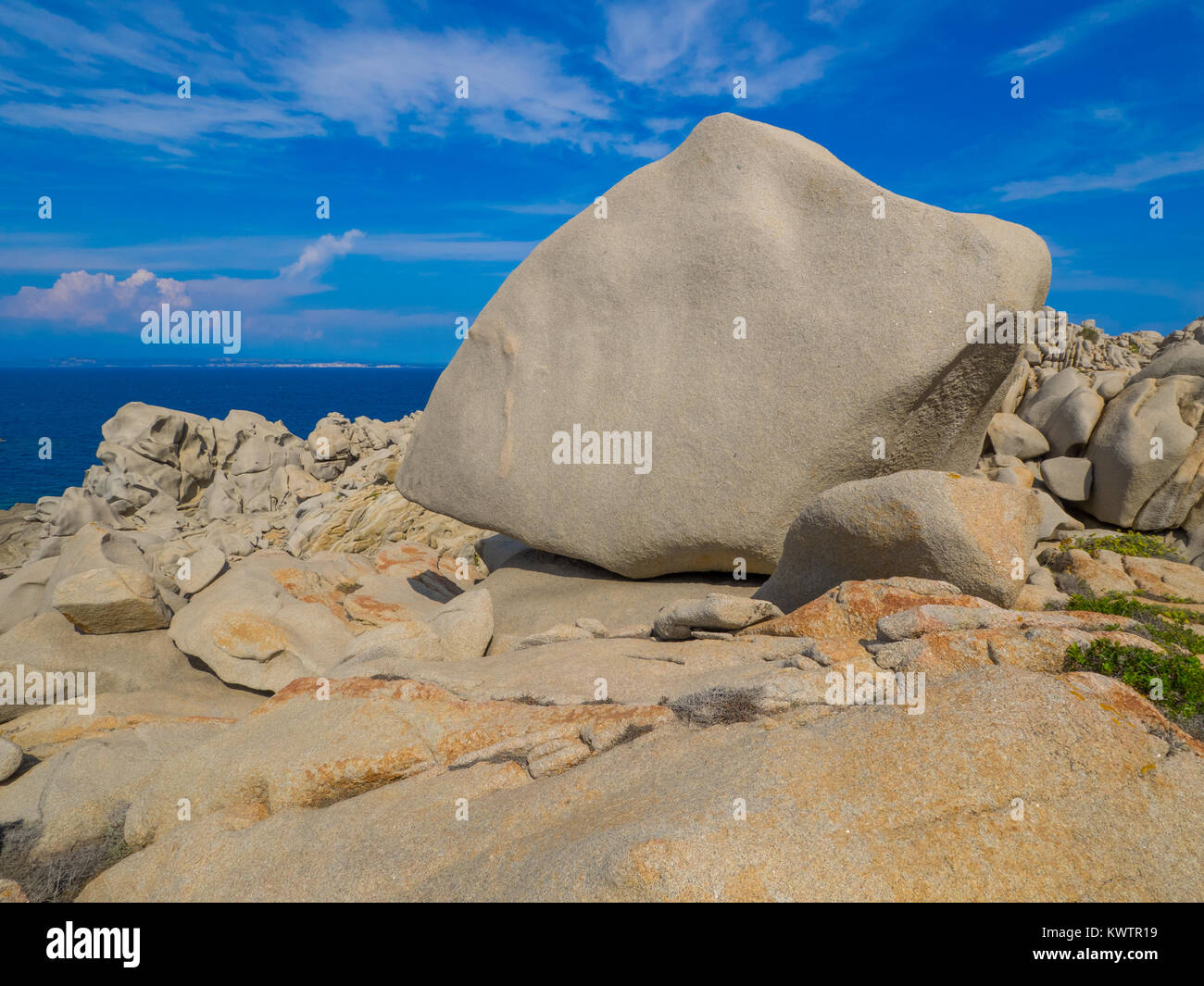 Le formazioni rocciose a Capo Testa, Sardegna Foto Stock