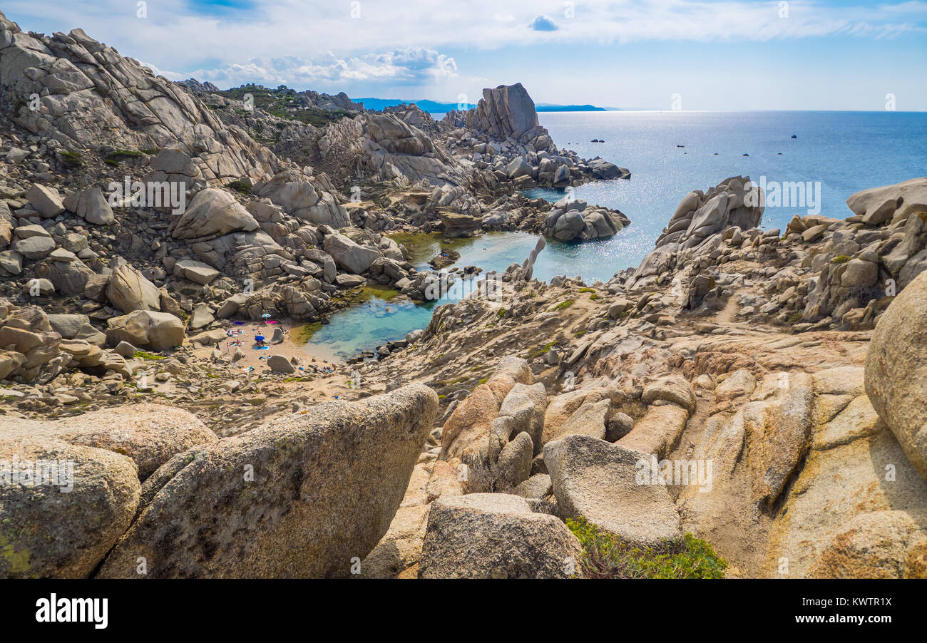 Le formazioni rocciose a Capo Testa, Sardegna Foto Stock