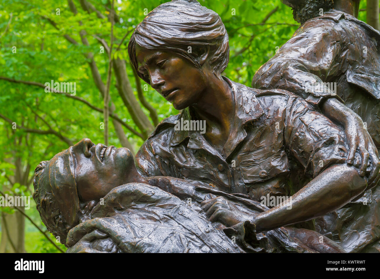 Delle donne del Vietnam Memorial progettato da Glenna Goodacre, dedicato a Novembre 11, 1993 Foto Stock