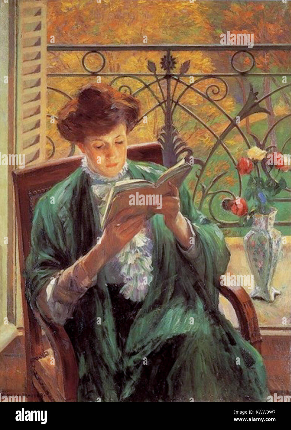 Questa immagine mostra l'opera d'arte "Reading" dell'artista Yamashita Shintaro, esposta al Bridgestone Art Museum. Il pezzo rappresenta un'interpretazione artistica unica, che riflette temi culturali giapponesi. Foto Stock