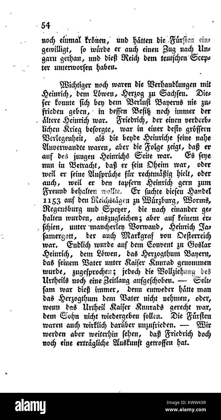 A pagina 054 del De Hohenstaufen di Ammermüller, continua l'esplorazione del dominio della famiglia Hohenstaufen, sottolineando il loro ruolo nel plasmare le strutture politiche medievali in Germania e in Europa. Foto Stock