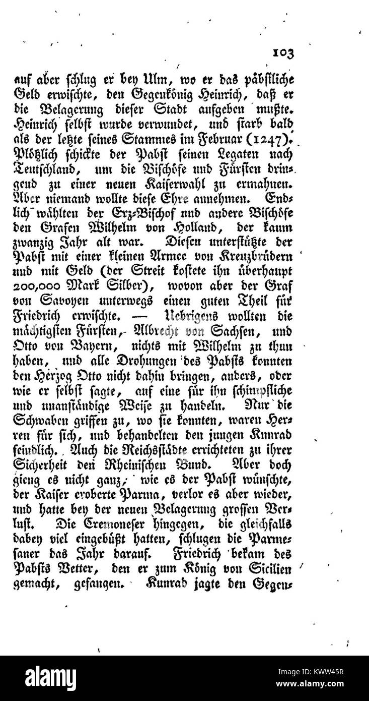 Opera storica che descrive in dettaglio l'influenza della dinastia Hohenstaufen sulla politica medievale europea, evidenziando i principali governanti, l'espansione imperiale e l'eredità dinastica. Foto Stock