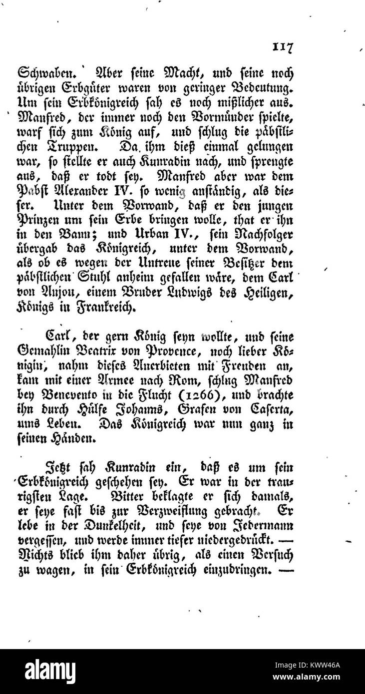 Questa illustrazione intitolata “Hohenstaufen” di Ammermüller si riferisce alla dinastia medievale che fornì re tedeschi e imperatori del Sacro Romano Impero dalla Casa di Hohenstaufen tra il 1138 e il 1254, mostrando regalia, stemmi e un albero genealogico dinastico. Foto Stock