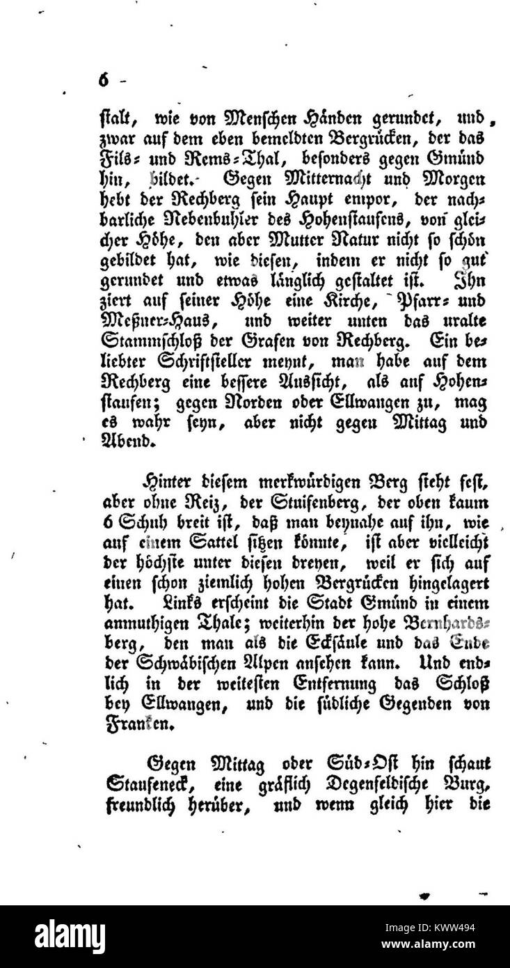 Questa pubblicazione intitolata "De Hohenstaufen" di J. F. Ammermüller (1816) traccia l'origine e la storia dei duchi svevi e degli imperatori del Sacro Romano Impero della dinastia Hohenstaufen, incluso il destino del loro castello e della loro regione. Foto Stock