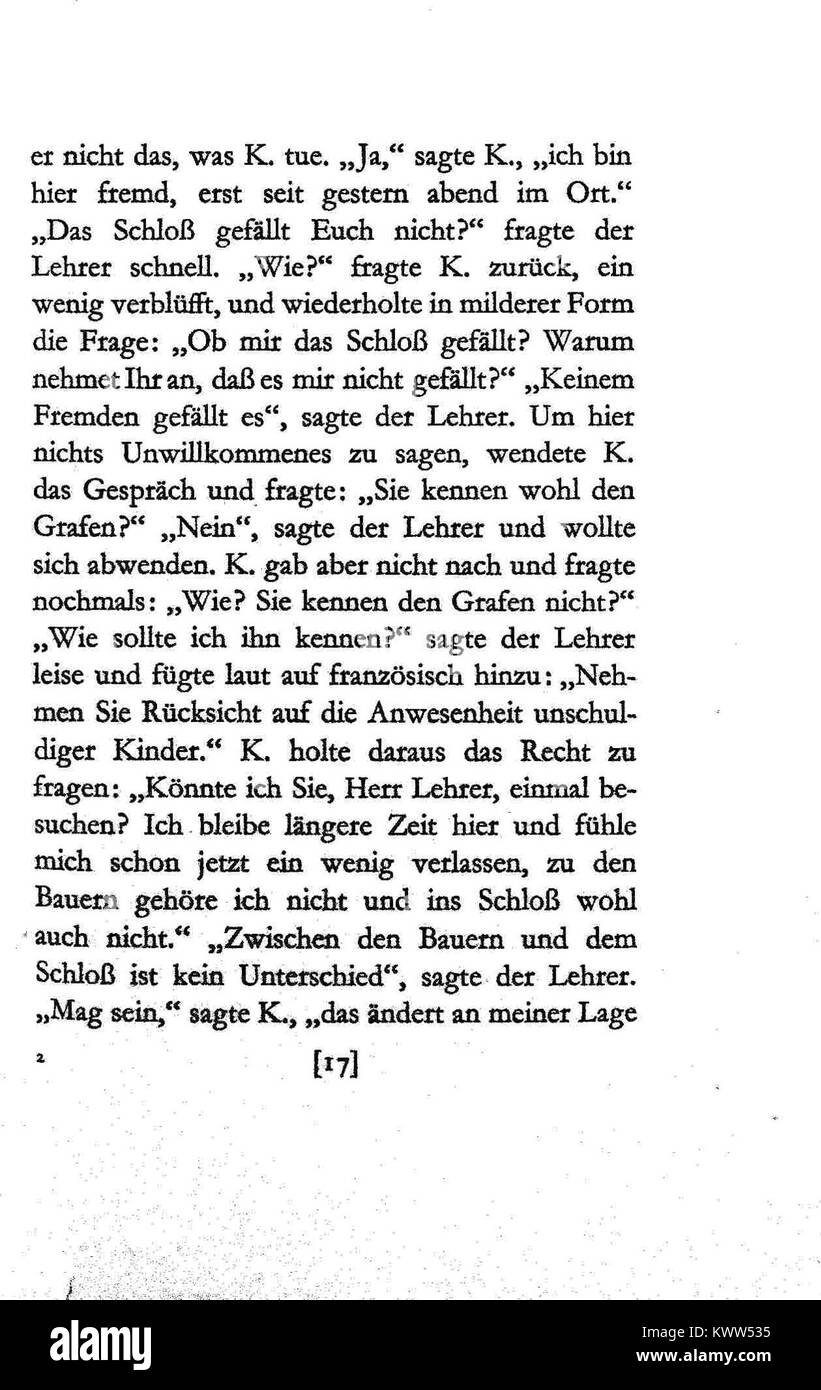 Un riferimento al castello di Kafka, un sito storico del castello che potrebbe essere chiamato in relazione a Franz Kafka o patrimonio regionale, noto per la sua presenza architettonica. Foto Stock