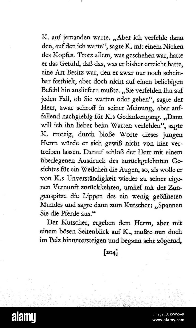 Questa immagine di *De Kafka Schloß* cattura una scena chiave del *il Castello* di Kafka, sottolineando il pervasivo senso di impotenza mentre il protagonista affronta un sistema burocratico inflessibile. Foto Stock