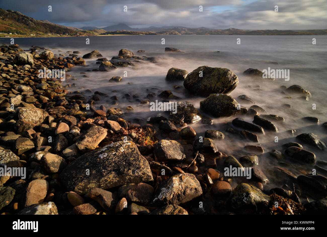 Loch Gairloch litorale Foto Stock