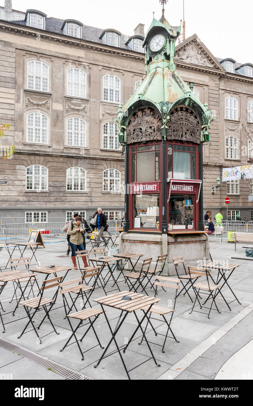 Kaffetarnet, una famosa caffetteria nel centro di Copenhagen, Danimarca, in Europa Foto Stock