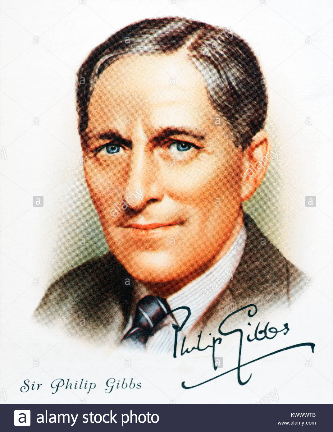 Sir Philip Gibbs, giornalista inglese e autore 1877 - 1962 Foto Stock