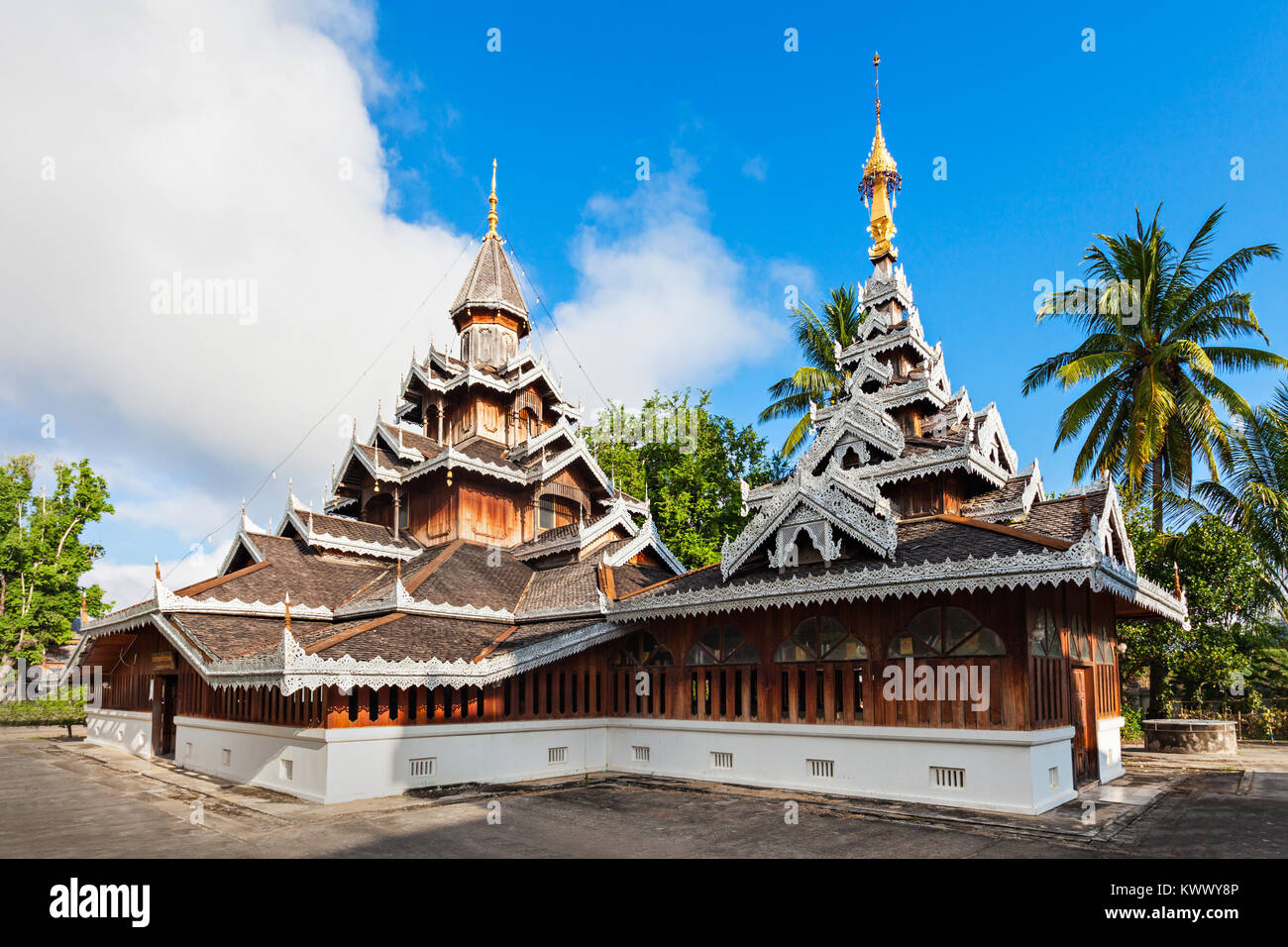 Wat Hua Wiang a Mae Hong Son, Thailandia Foto Stock