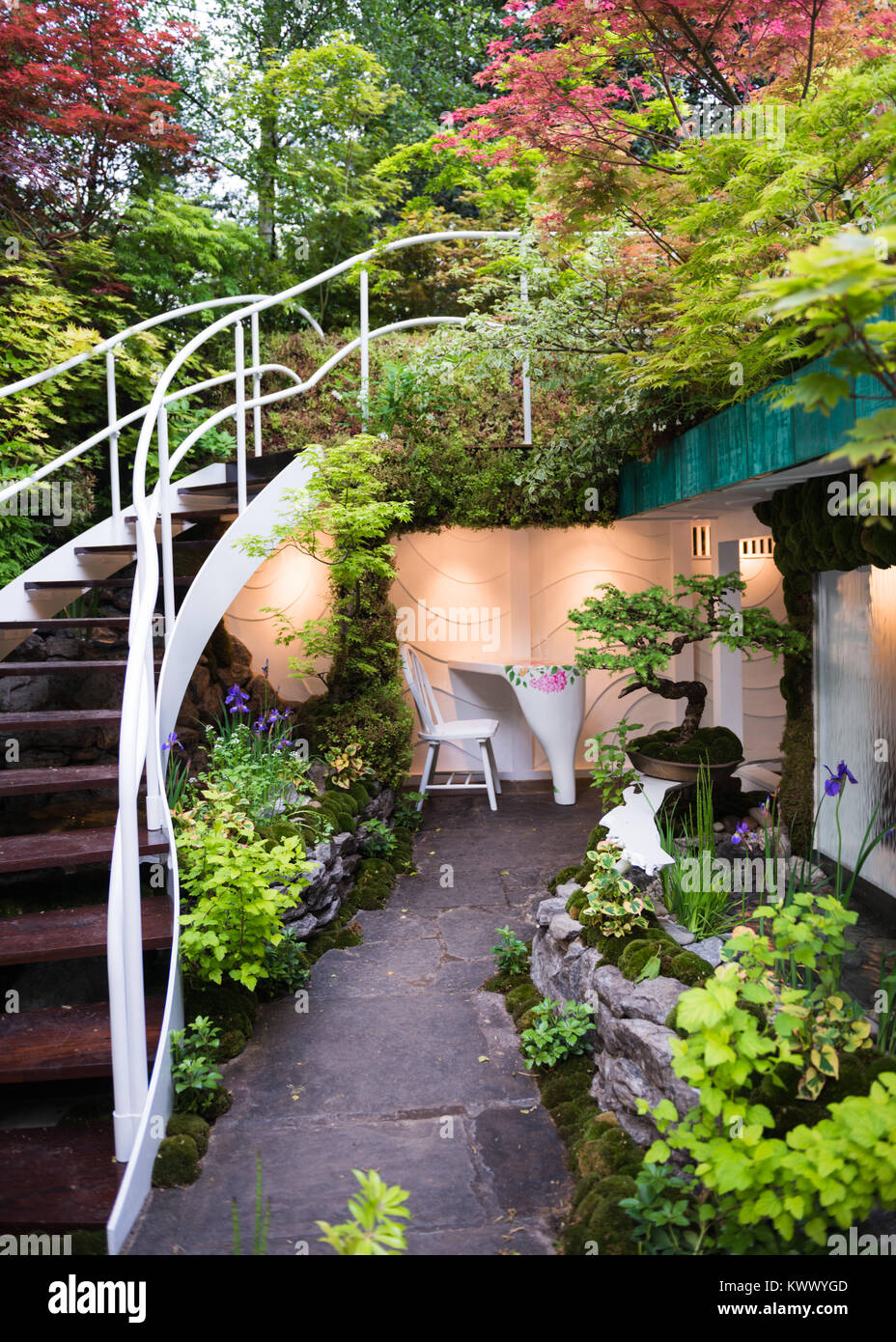 Chelsea flower show garden Foto Stock