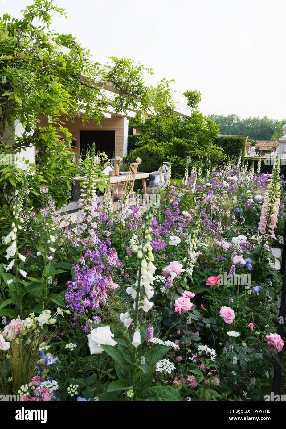 Chelsea flower show garden Foto Stock