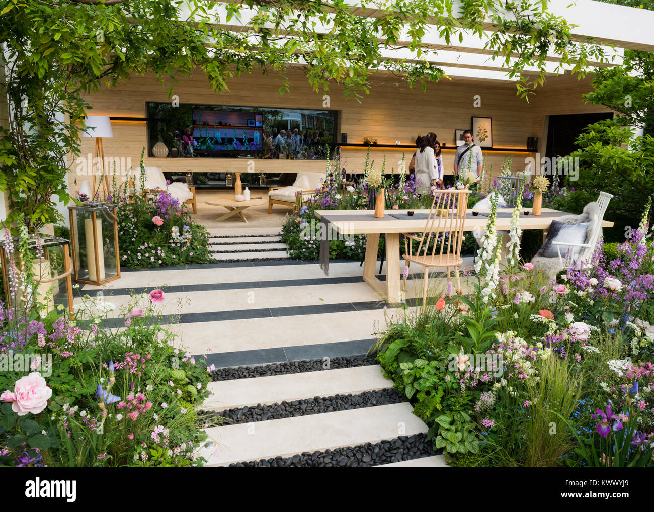 Chelsea flower show garden Foto Stock