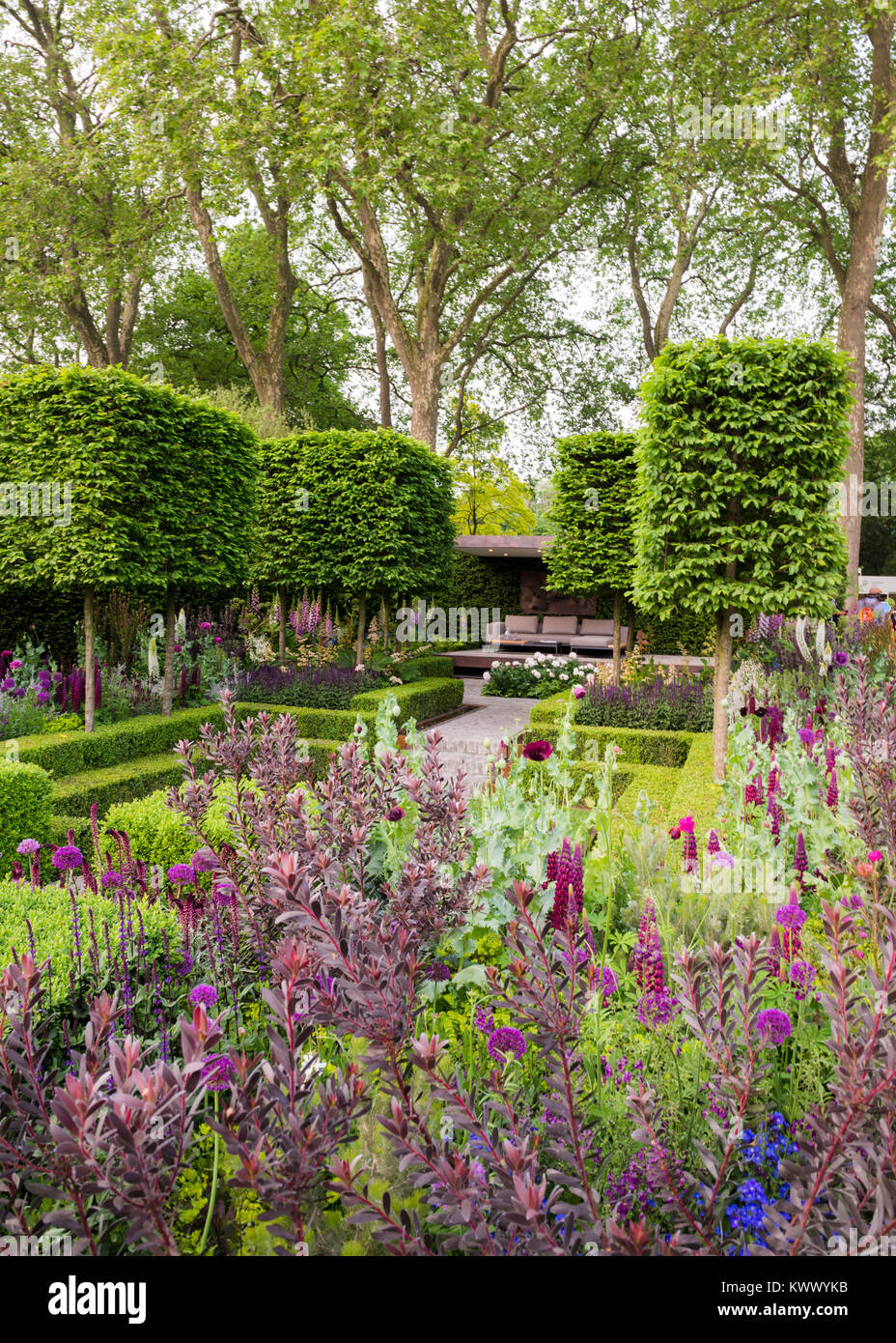 Chelsea flower show garden Foto Stock