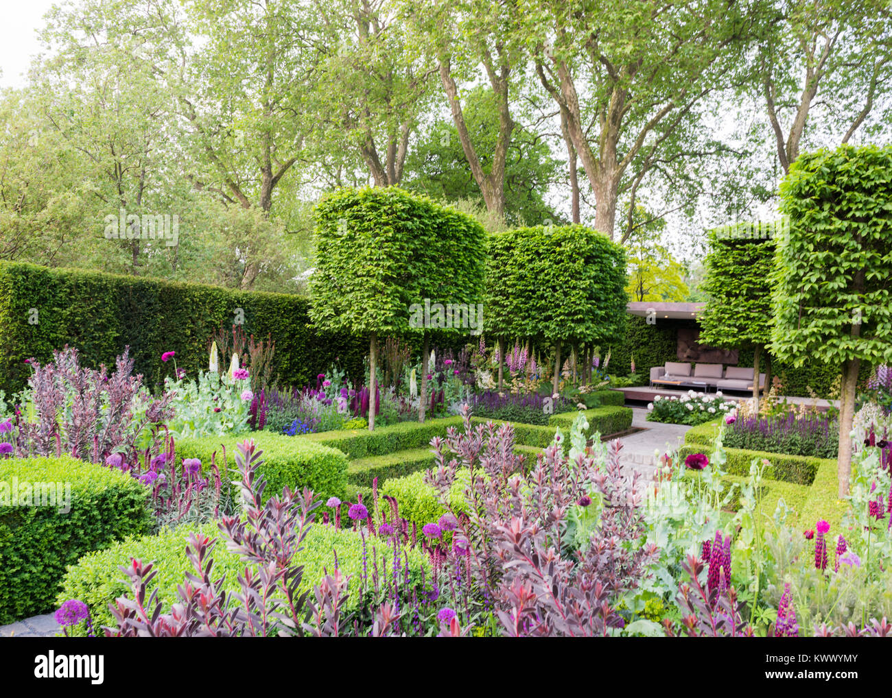 Chelsea flower show garden Foto Stock
