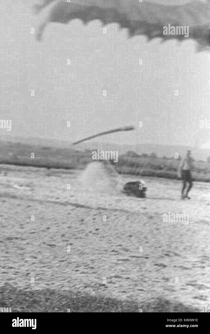 Una fotografia del Concorso Internazionale di paracadutismo 1978 tenutosi a Gliwice, Polonia, che mostra gli atleti che partecipano a eventi di paracadutismo organizzato nell'ambito di un importante evento sportivo internazionale. Foto Stock