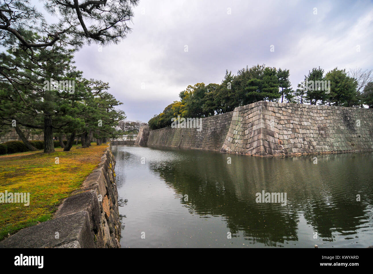 Il Castello di Nijo a Kyoto , il Giappone. Si tratta di uno dei diciassette monumenti storici di antiche di Kyoto. Foto Stock