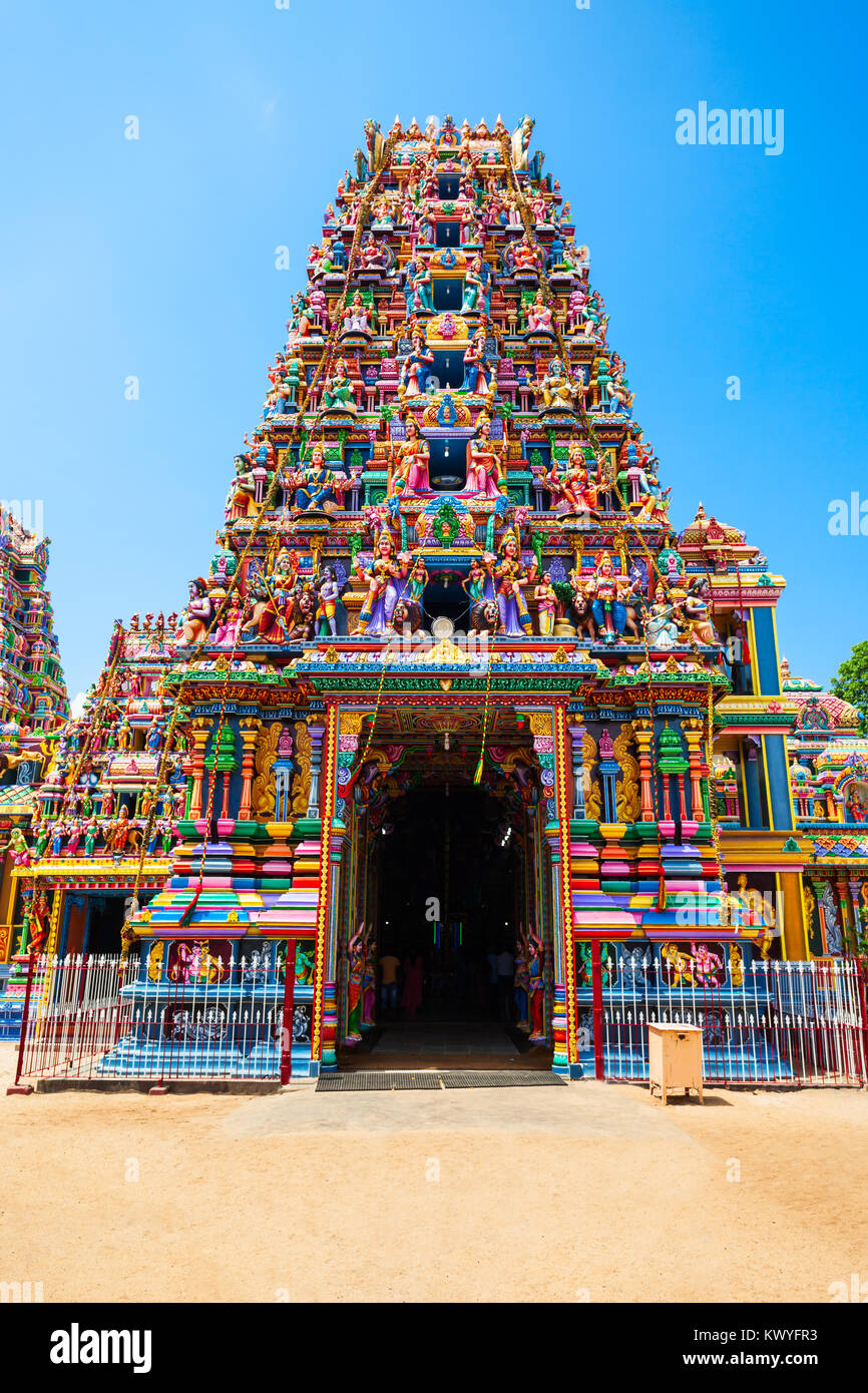 Pathirakali Amman Tempio, Pathrakali Ambal Kovil o il Kali Kovil Trincomalee è un tempio indù dedicato alla dea Bhadrakali, una forma di movimento Foto Stock