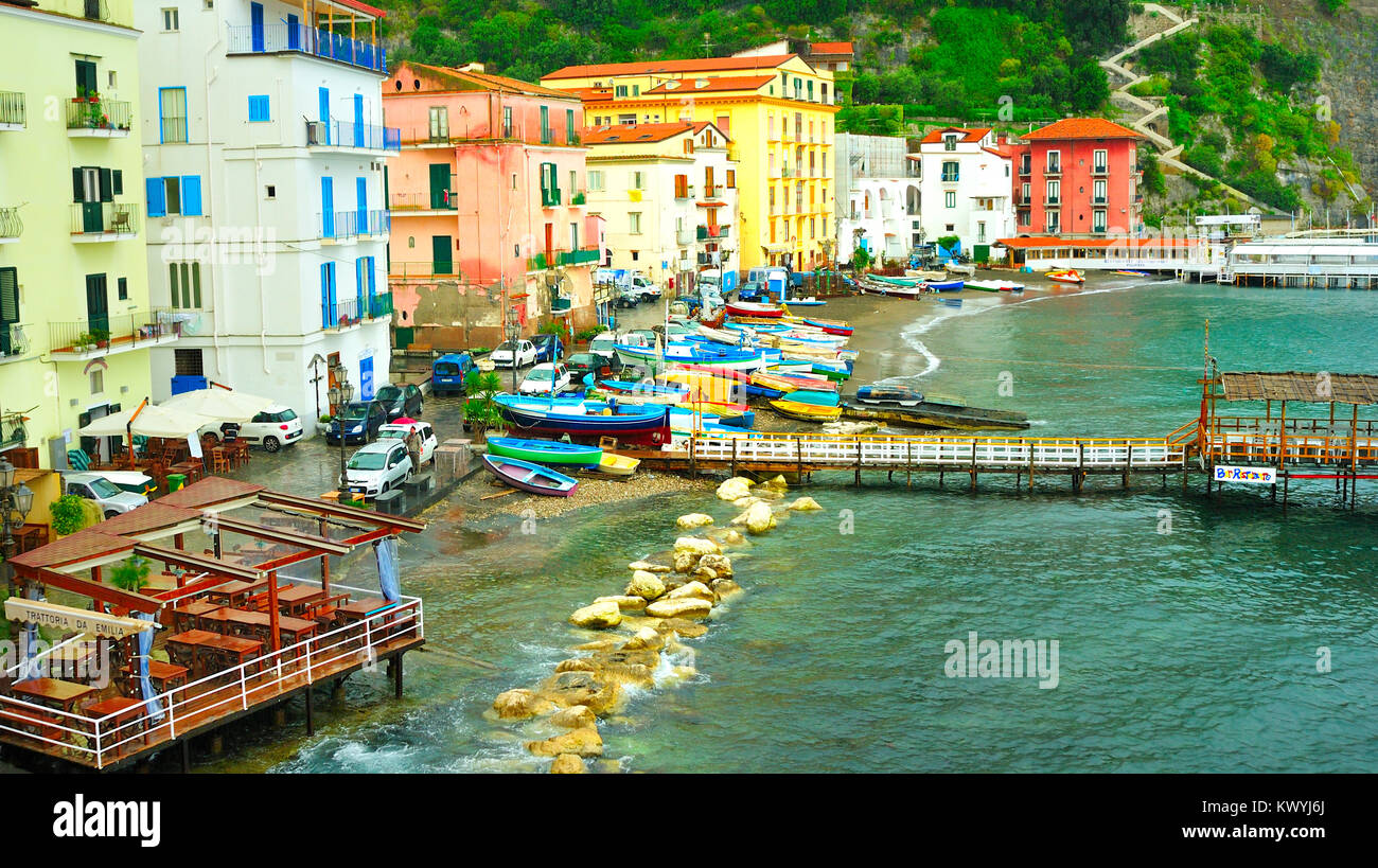 Vista della Marina Grande di Sorrento Foto Stock