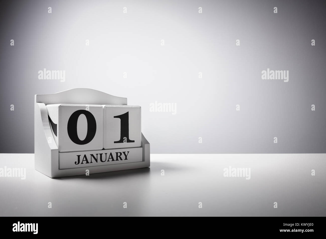 Anno nuovo concetto 1 gennaio sfondo calendario Foto Stock