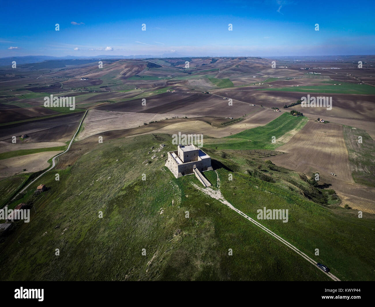 Il castello di Monteserico, Italia. Foto Stock