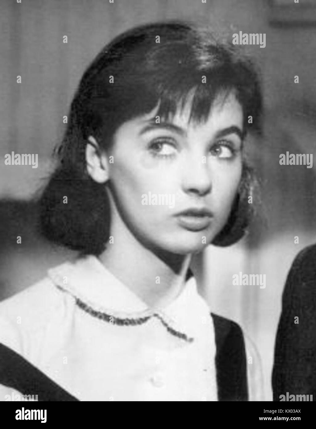 Millie Perkins ha interpretato Anne Frank nell'adattamento cinematografico del 1959 del diario di Anna Frank, raffigurando le esperienze di vita reale di una famiglia ebrea durante la seconda guerra mondiale Foto Stock