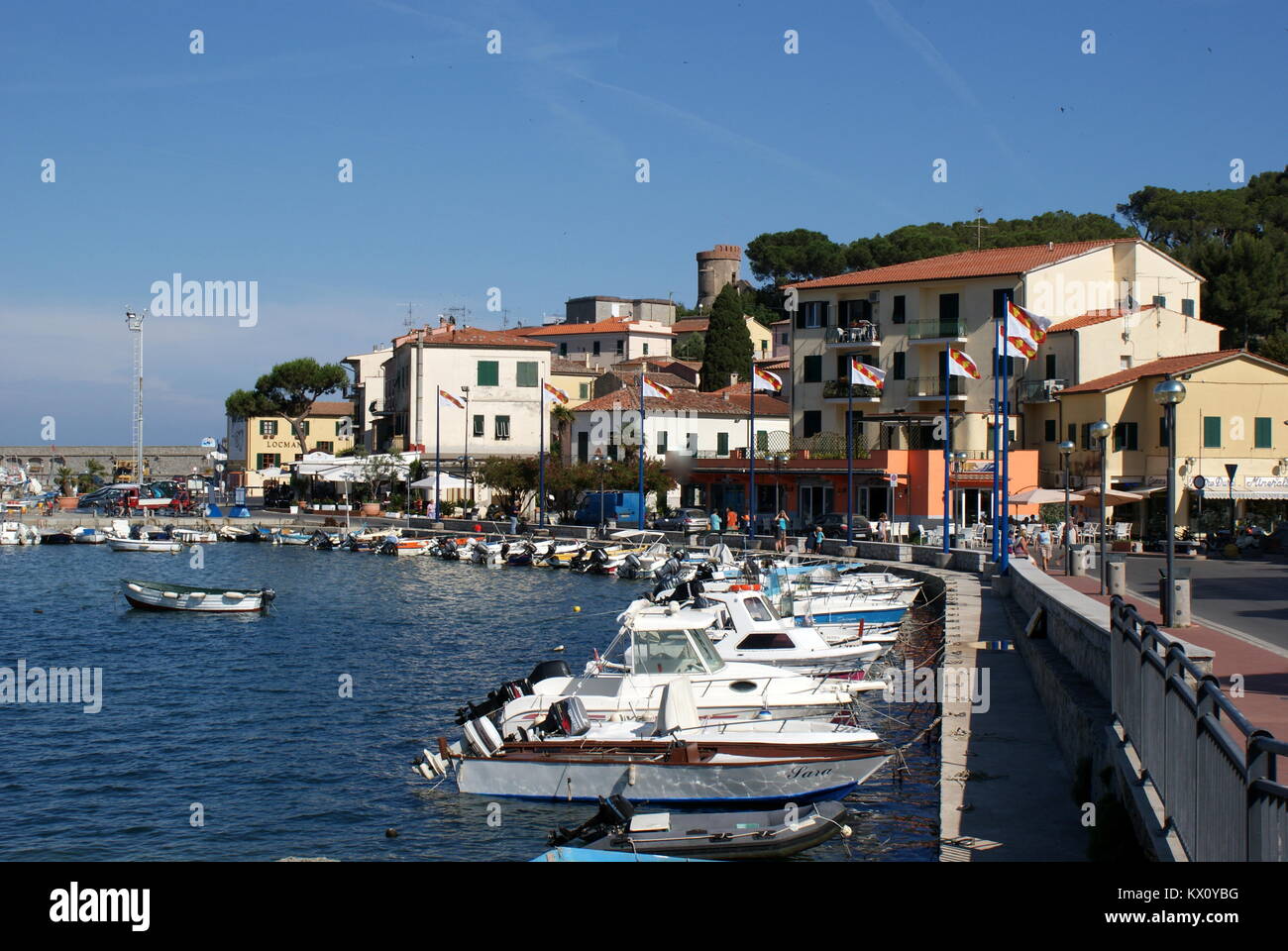 Marina di Porto e Marina di Campo, Elba, Italia Foto Stock