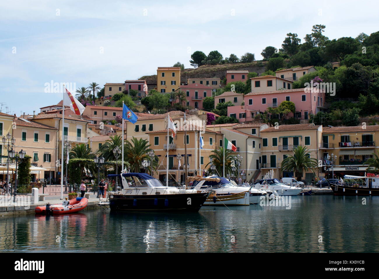 Il Porto, Porto Azzurro, Elba, Italia Foto Stock