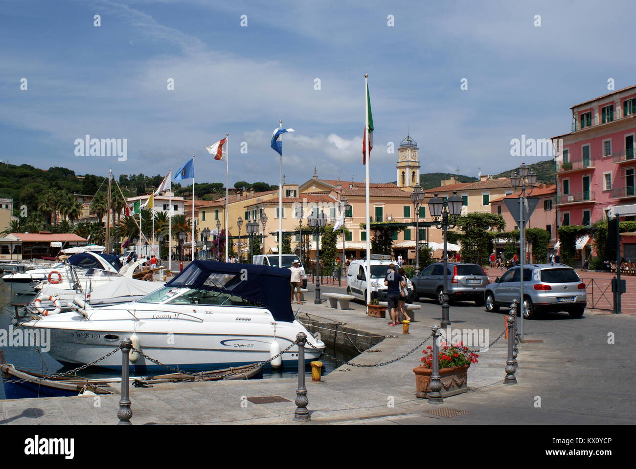 Il Porto, Porto Azzurro, Elba, Italia Foto Stock