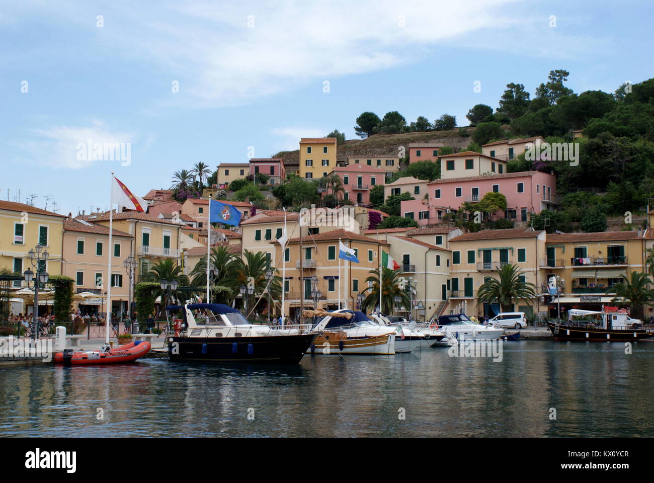 Il Porto, Porto Azzurro, Elba, Italia Foto Stock