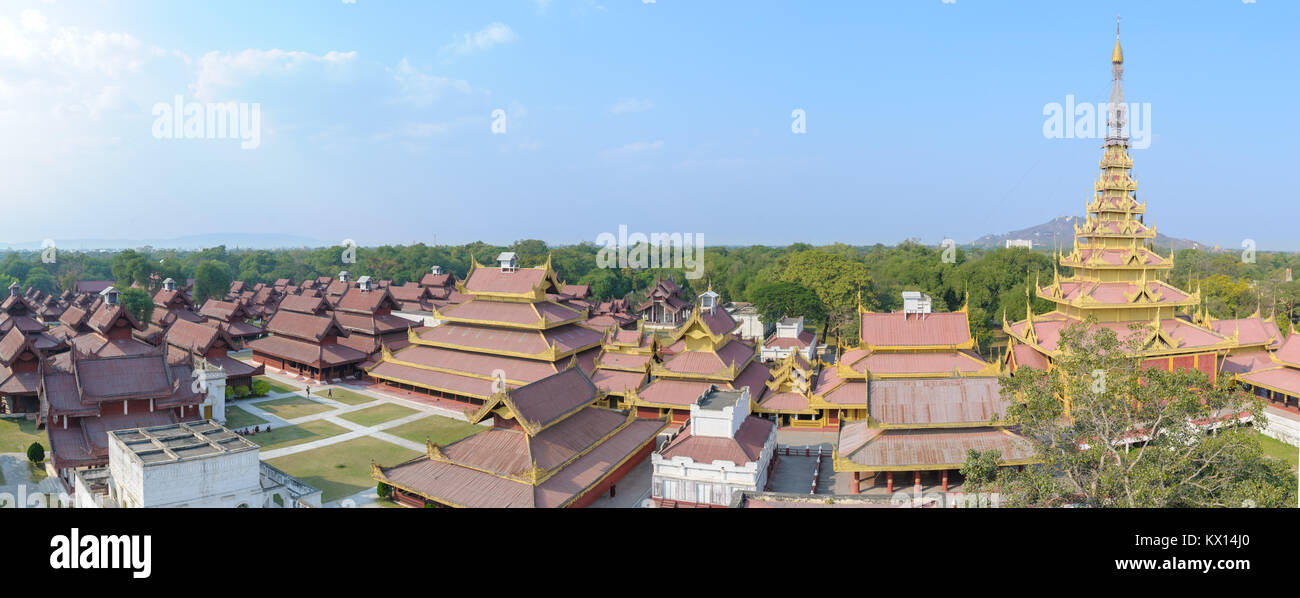 Mandalay palace di Mandalay, MYANMAR Birmania Foto Stock