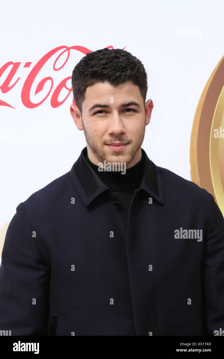 Stati Uniti Il 6 gennaio, 2018. 06 Gennaio 2018 - Los Angeles, California - Nick Jonas. 2018 Gold incontra Golden tenutasi presso la Casa del tramonto. Photo credit: PMA/AdMedia Credito: PMA/AdMedia/ZUMA filo/Alamy Live News Foto Stock