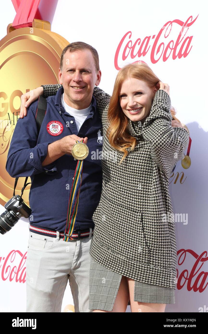 Stati Uniti Il 6 gennaio, 2018. 06 Gennaio 2018 - Los Angeles, California - Jessica Chastain. 2018 Gold incontra Golden tenutasi presso la Casa del tramonto. Photo credit: PMA/AdMedia Credito: PMA/AdMedia/ZUMA filo/Alamy Live News Foto Stock