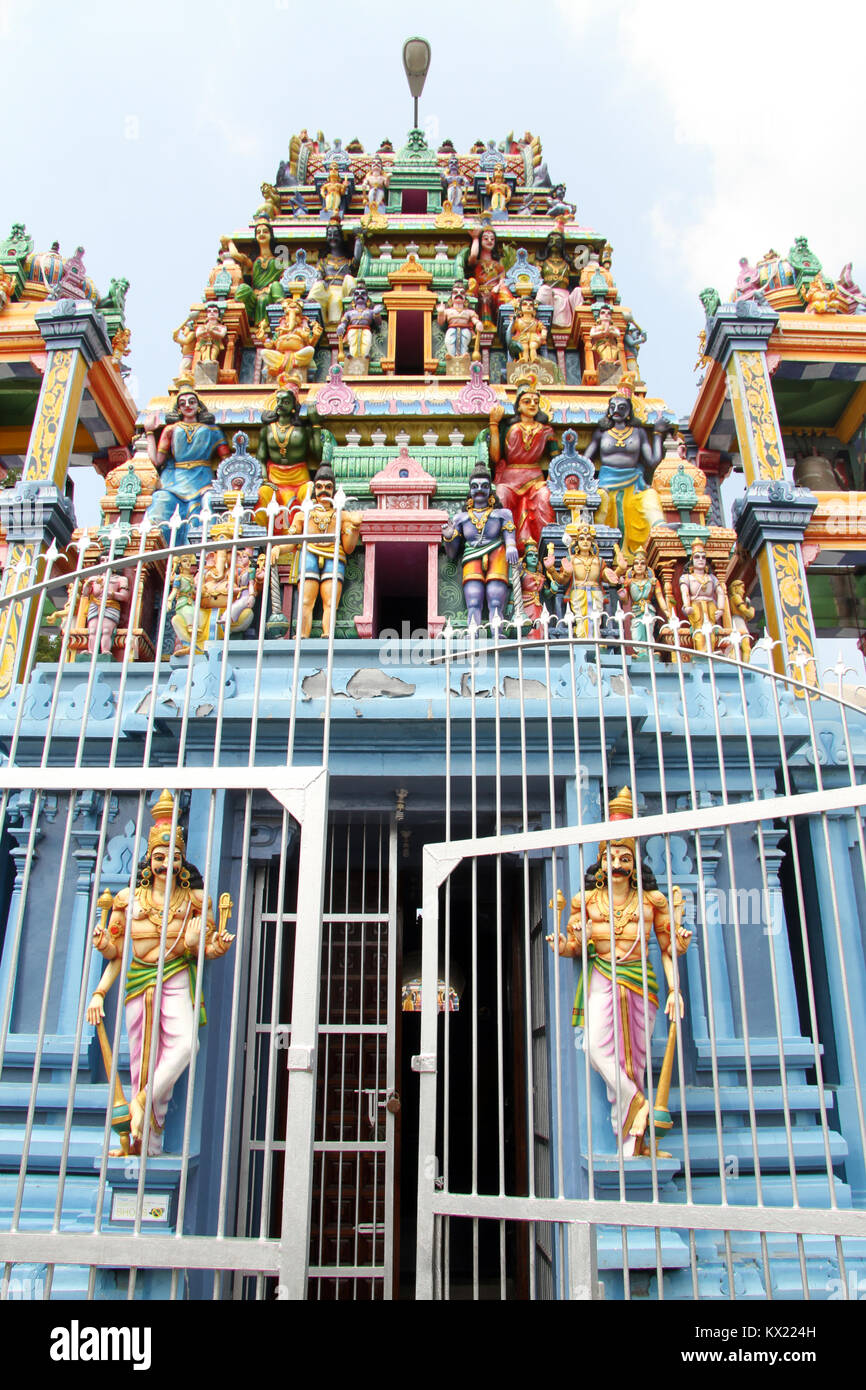 Porta del tempio indù di Negombo, Sri Lanka Foto Stock