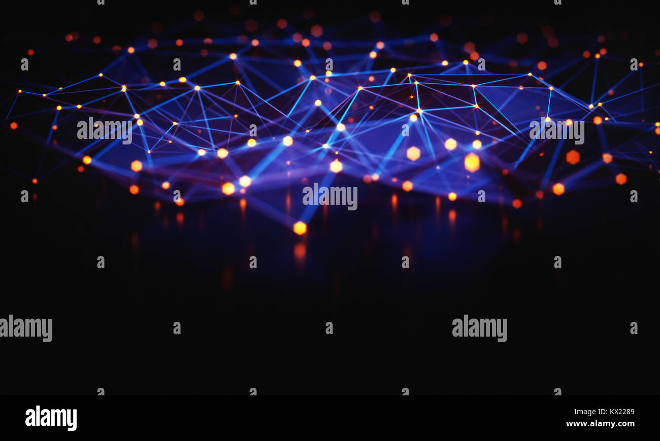 Il collegamento di linee e punti, illustrazione. Foto Stock