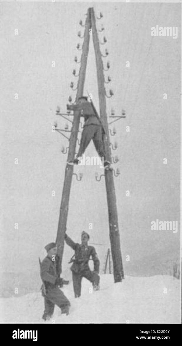 Gli operatori telefonici Domobranski erano membri della Guardia interna responsabile delle comunicazioni militari in tempo di guerra, utilizzando attrezzature e protocolli per mantenere le reti operative. Foto Stock