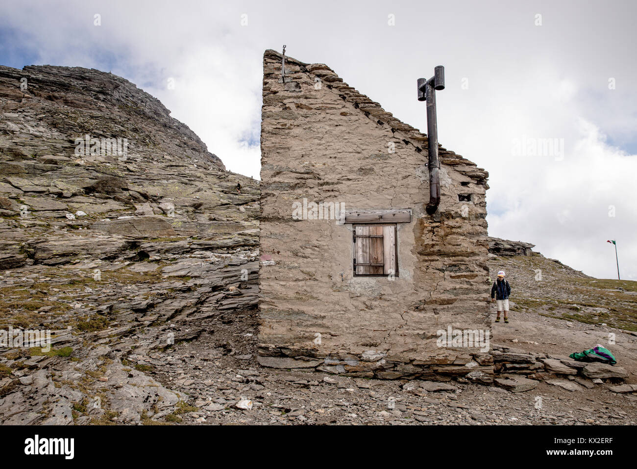 Italia Piemonte Val Formazza - Leoni Monte Cistella rifugio Foto Stock