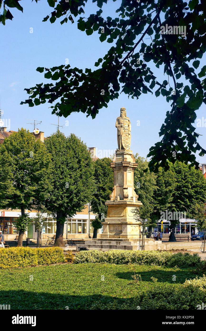 La Polonia, monumento di Mieszko I in Cedynia Foto Stock