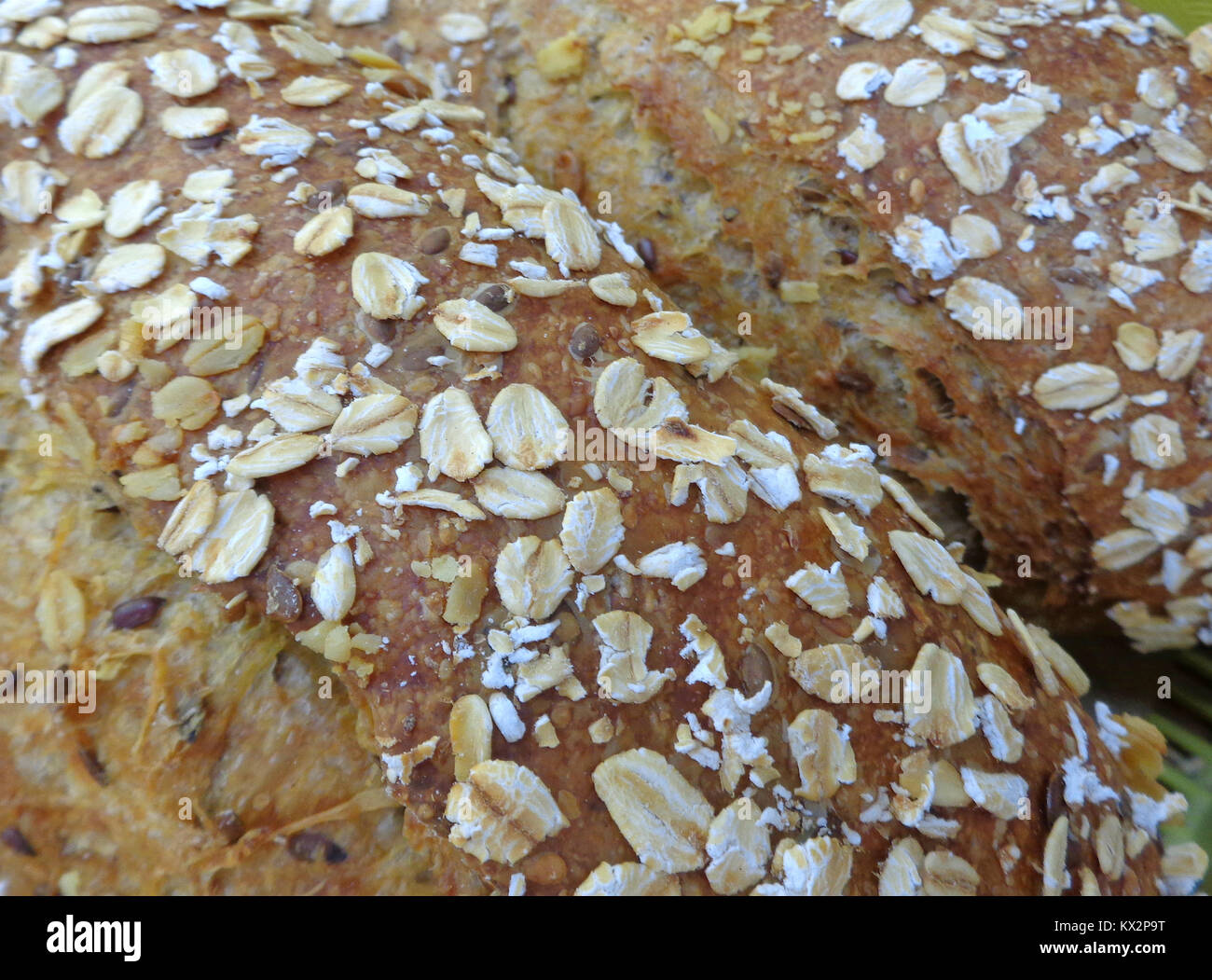 Si è chiusa la texture di cosse al forno multi pane di grano di pani per lo sfondo Foto Stock