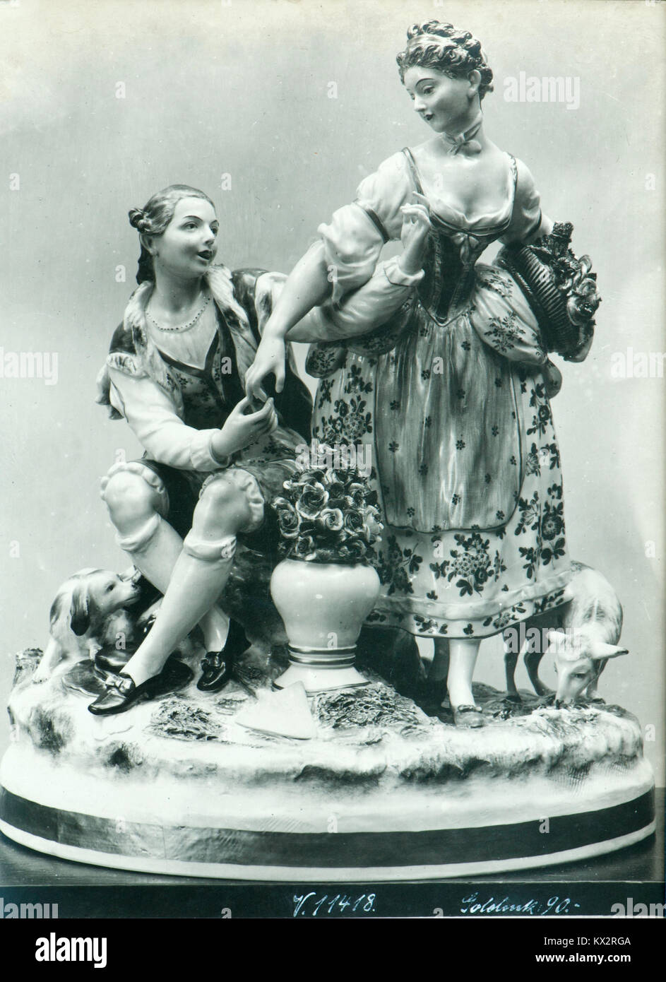 Immagine presa da un campionario di porcellane tedesche venditore preparato per Paris Expo (1900) Foto Stock