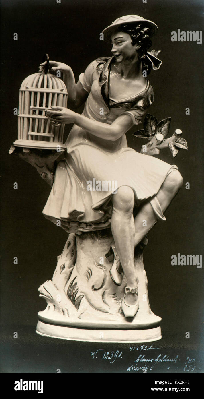 Immagine presa da un campionario di porcellane tedesche venditore preparato per Paris Expo (1900) Foto Stock