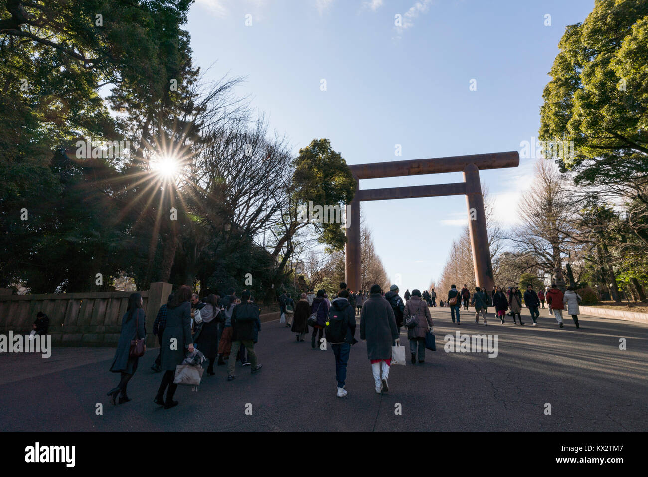 Hatsumode, Yasukuni Jinja, Chiyoda, Tokyo, Giappone Foto Stock