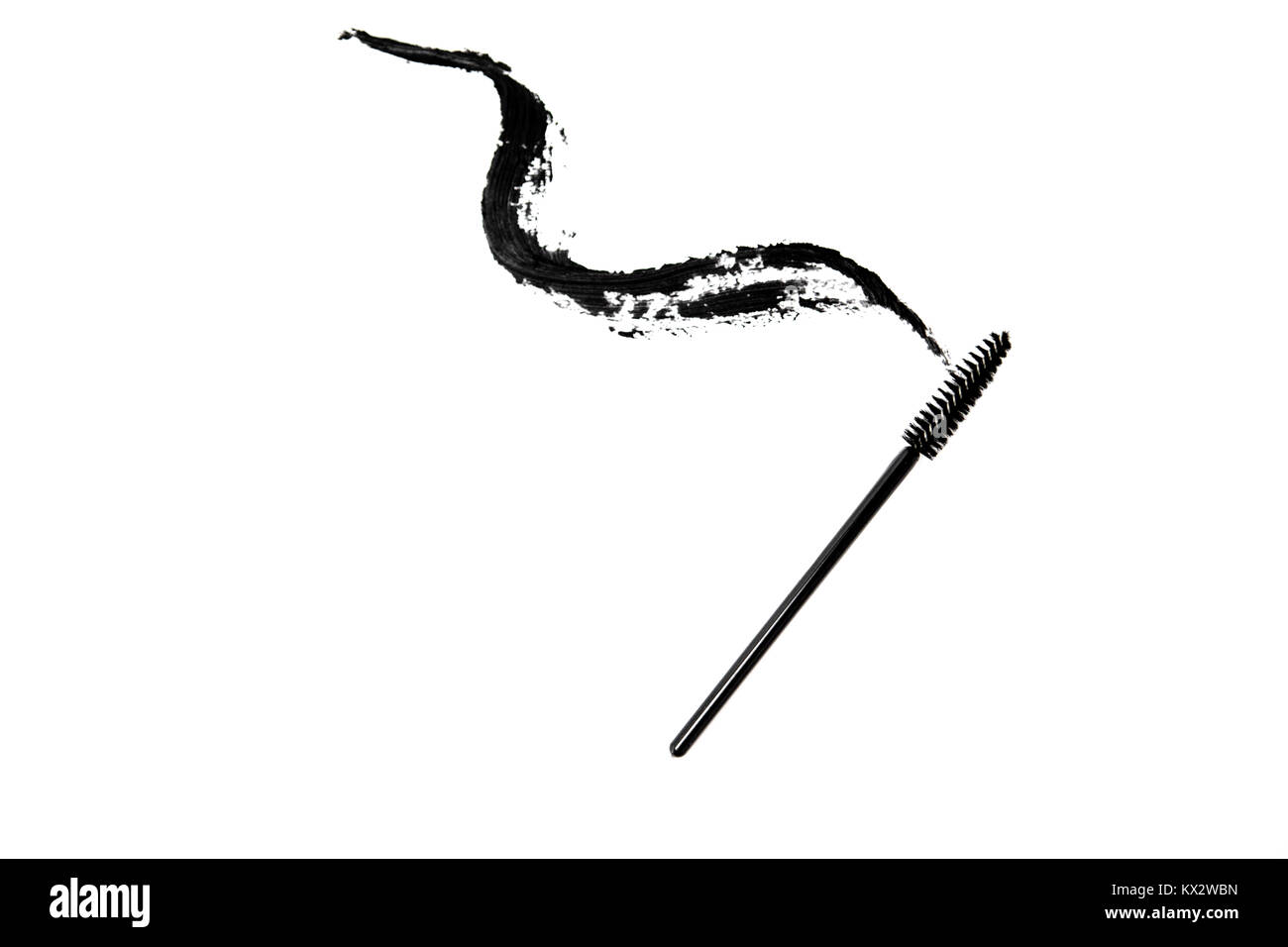 Mascara nero spazzola. Foto Stock
