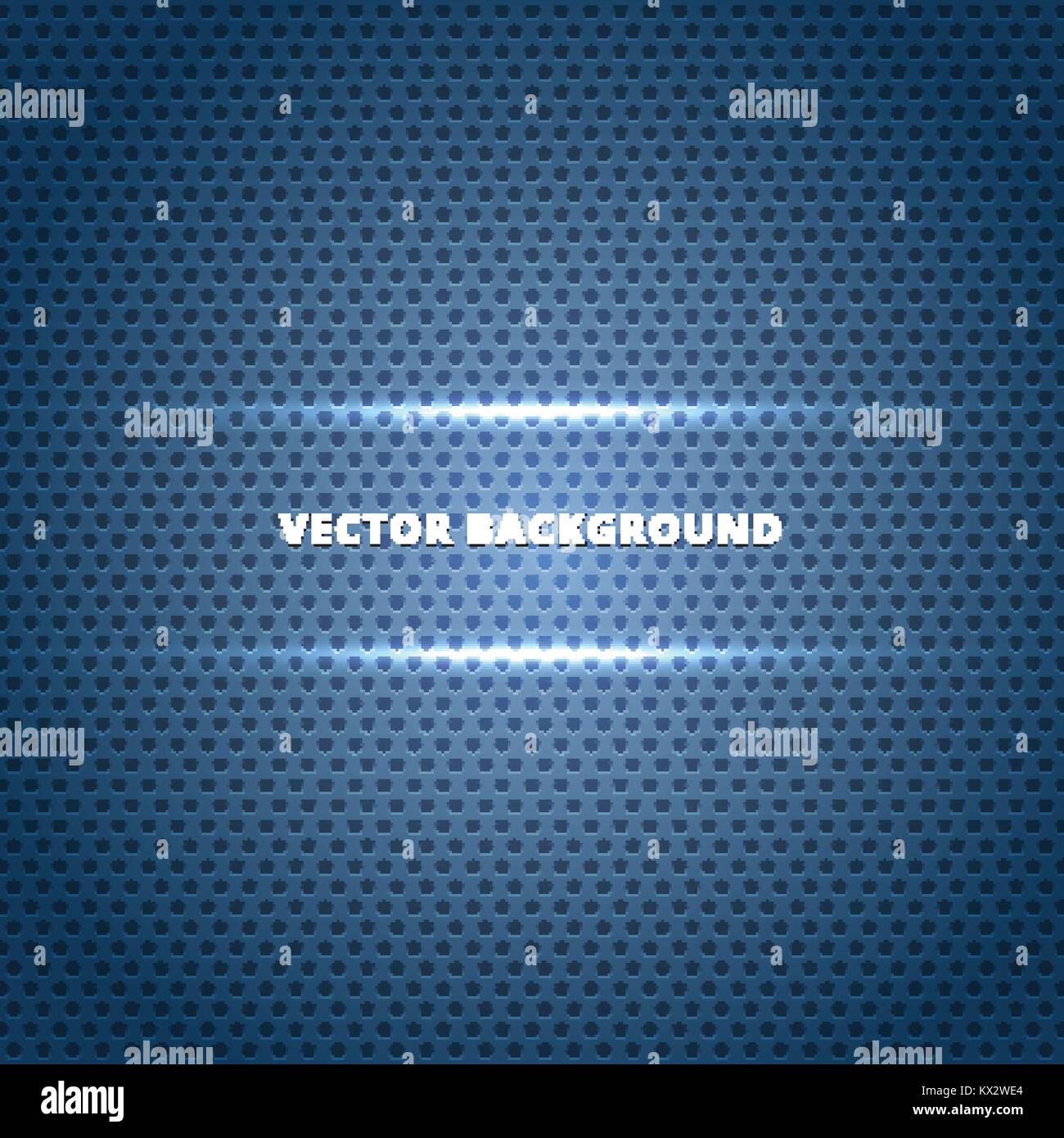 Abstract in fibra di carbonio superficie con luce blu punti tecnologia dello sfondo. Illustrazione Vettoriale Illustrazione Vettoriale