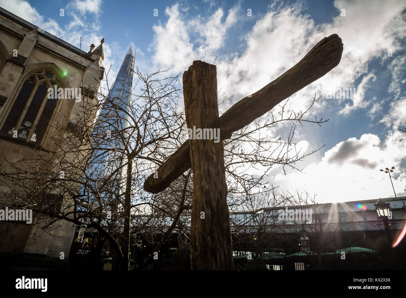 Cattedrale di Southwark. Una Cattedrale Anglicana sulla riva sud del Tamigi, Londra, Regno Unito. Foto Stock